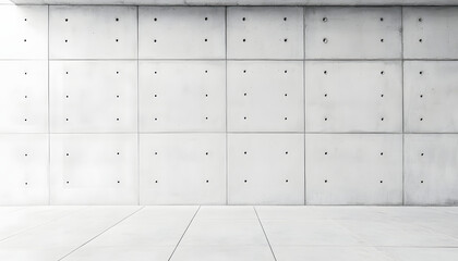 White Concrete Wall and Floor Interior Design