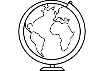 globe with heart