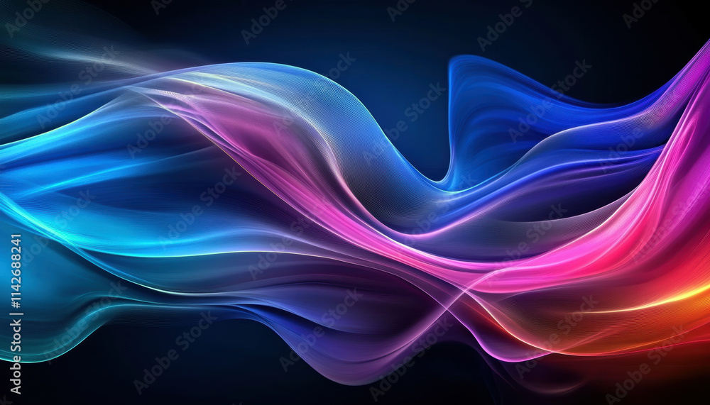 Poster explore a captivating blend of colors and fluid shapes in this mesmerizing abstract design.