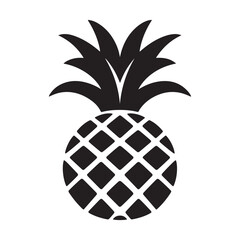 Obraz premium Pineapple silhouette vector icon illustration