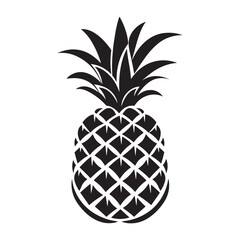 Pineapple silhouette vector icon illustration