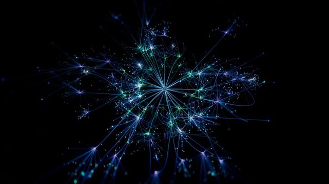 Animation of Growing, Spreading and Branching Colorful AI Neural Network Illustrating Social Media Algorithms or Artificial Intelligence Models Machine Learning, Chatbot, and Large Language Models