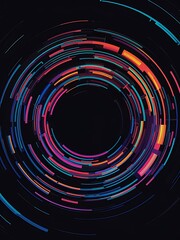 Fototapeta premium Colorful circle abstract background template for wallpaper banner presentation background
