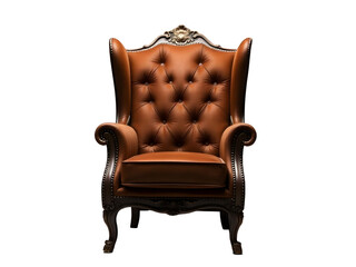 "Luxurious Brown Leather Office Chair"