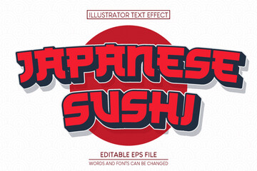 japanese Sushi Text Effect.editable text effect