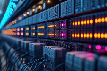 Server-LEDs und Infrastruktur in modernen Rechenzentren