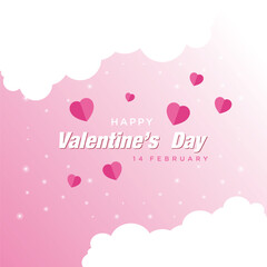 Happy Valentine's day background with Heart 