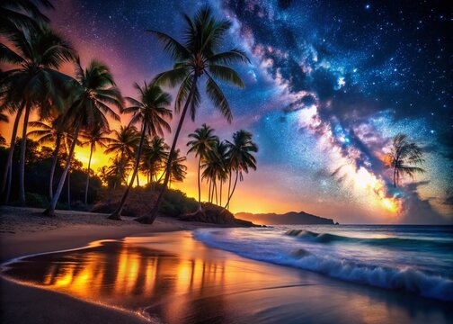 Low Light Beach Aesthetic Backgrounds: Dark Moody Coastal Photography