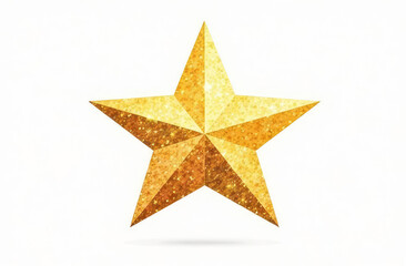 Obraz premium Golden star, isolate on white background.