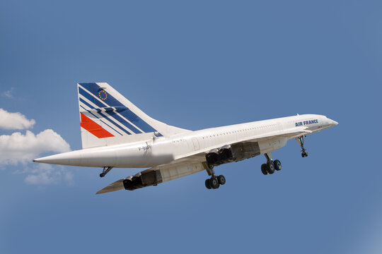 supersonic Aircraft Concorde from Air France in the museum in Sinsheim