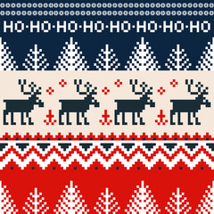 Christmas pattern with deer pixel art design for fabric and for all business