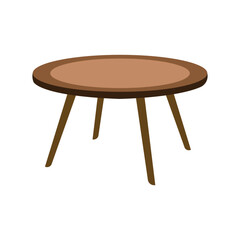 wooden table isolated on white