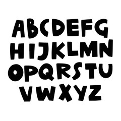 Fun and Playful Black Alphabet Letters Perfect for Creative Designs and Unique Artwork