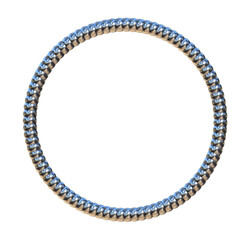 Decorative round frame for design with silver abstract pattern. Silver circle frame. Template for printing postcards, invitations, books, for textiles, engraving, forging, cover, label, logo