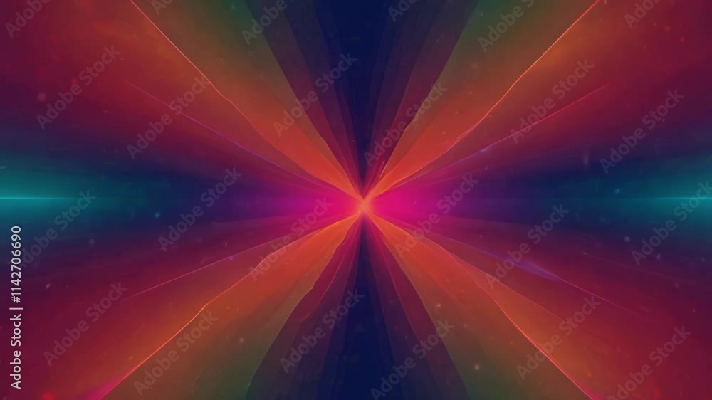 Poster vibrant multicolor gradient with soft glowing particles and abstract bokeh.