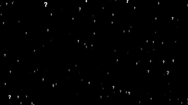 Floating question marks black background, uncertainty, inquiry, curiosity. decision making, seeking answers, seeking clarification resolution, exploration, problem solving, intellectual discovery