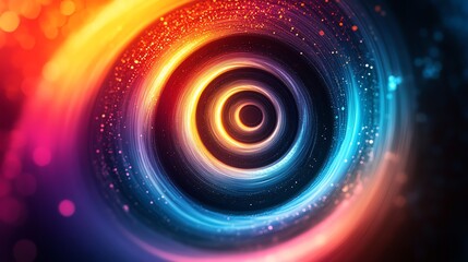 Obraz premium Colorful abstract swirl with glowing light effects.