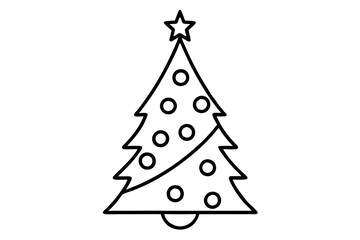 Christmas Tree with Ornaments Icon - Vector Graphic Design (SVG)
