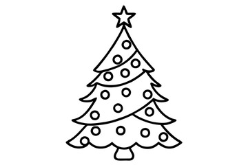 Christmas Tree with Ornaments Icon - Vector Graphic Design (SVG)