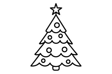 Christmas Tree with Ornaments Icon - Vector Graphic Design (SVG)