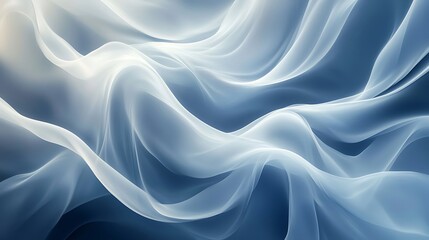 Obraz premium Abstract Blue And White Fabric Waves Design