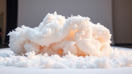 Modern Bio-Polymeric Fabric Filler for Toys - White Fabric Studio Shot