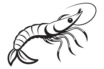 shrimp vector line art, shrimp icon vector, Sea lobster. EPS File