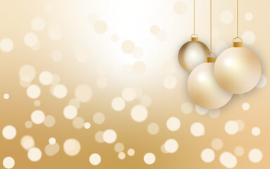 Golden color Christmas background template design, golden Christmas wallpaper