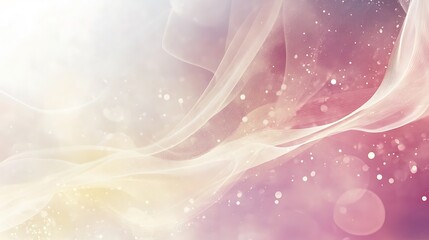 Abstract Pastel Waves With Sparkling Lights Background