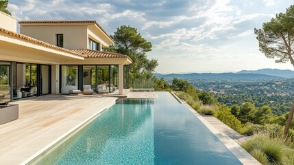 Exquisite mansion perched on the serene shores of the french riviera