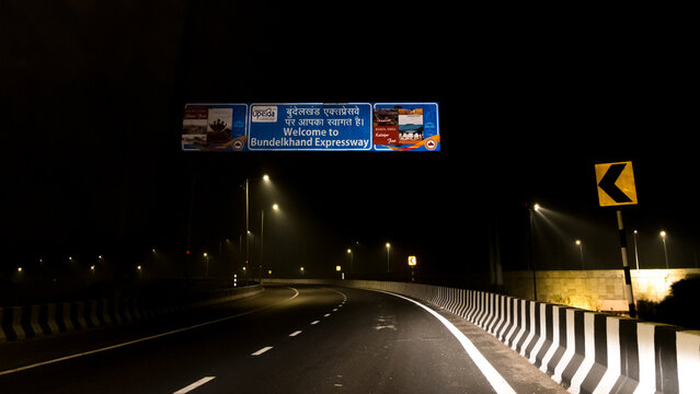 Newly opened Bundelkhand Expressway is a four-lane wide access-controlled expressway in the state of Uttar Pradesh, India. It connects Chitrakoot with Agra Lucknow Expressway in Etawah