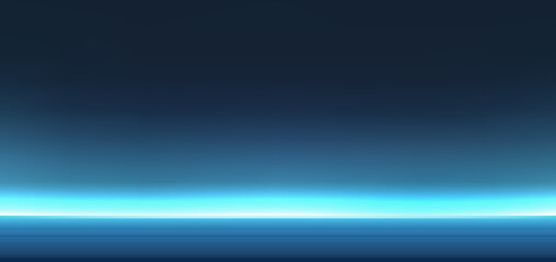 Blue gradient background with soft blurred winter colors. Abstract studio product presentation bg with podium floor. Vector illustration