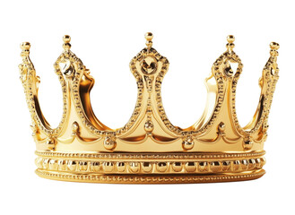 Royal crown isolated on transparent background