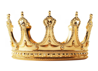 Royal crown isolated on transparent background
