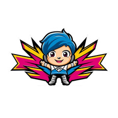 illustration kids logo mascot