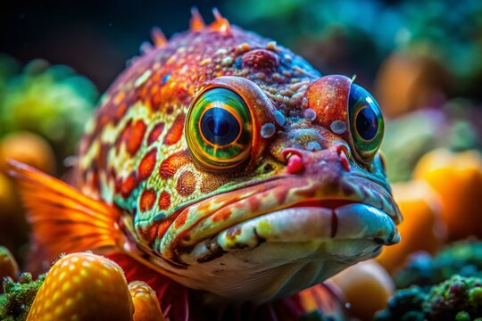 Macro Photography: Wormfish Close-Up, Aquatic Life, Underwater Macro, Tiny Fish, Detailed Wormfish