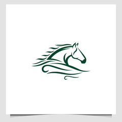 abstract head Horse logo
