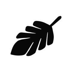 black and white silhouette leaf oak of a tree illustration hand drawn