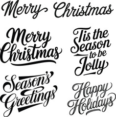 Merry Christmas related Typography design vector illustration