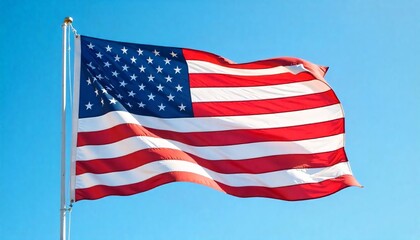 Fototapeta premium USA flag. American flag. American flag blowing in the wind