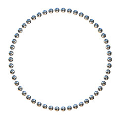 Circle Silver dots Frame, for Certificate, Placard or other Border on png transparent background.