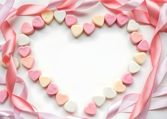 Heart-Shaped Marshmallows with Pink Ribbons