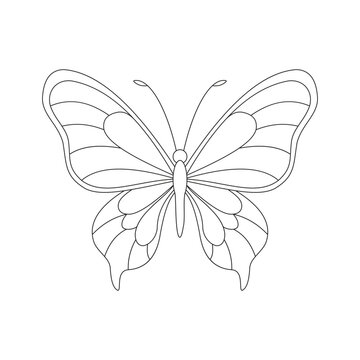 recommend clip art: Elegant Butterfly Line Art Design