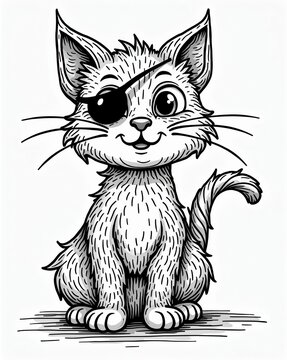 recommend clip art:  Cool Pirate Cat with Eye Patch Sitting
