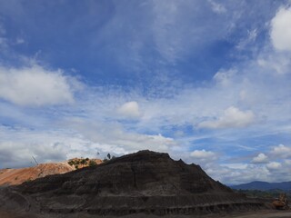 beautiful sky at a mountain background