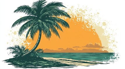 Palm Tree: A tropical palm tree background or design, perfect for beach-themed projects, vacation promotions, or evoking feelings of relaxation and island life.