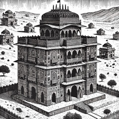 Vibrant City Nightlife with Neon Lights and Lively Atmosphere