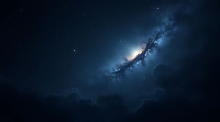 Fototapeta premium wallpaper dark night, stars and space, soft starlight