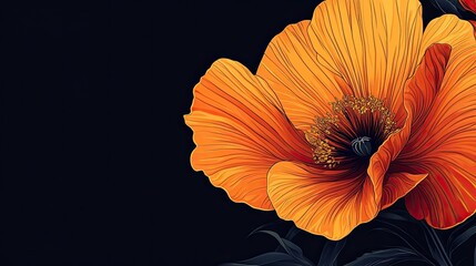Poppy Flower: A vibrant poppy flower design or background, ideal for adding bold color and beauty to designs, often associated with remembrance or natureâ€™s resilience.