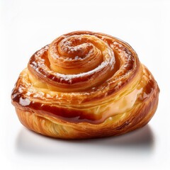 Fototapeta premium danish pastry isolated on a white background, square food photography